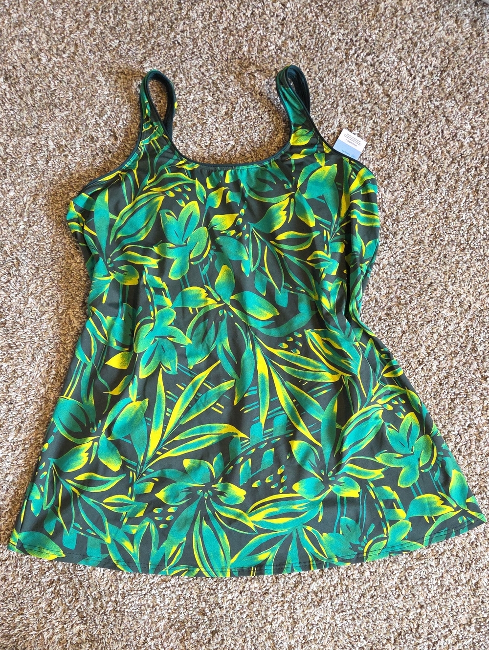 Lands' End Tropical Print One-Piece Swim Dress